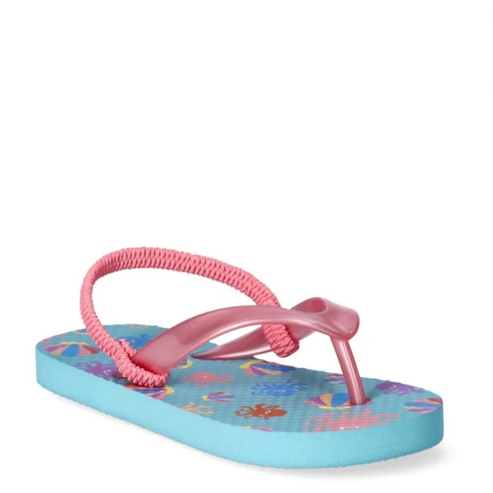 🔴 3/$12 Girls’ Ocean themed Pink and Blue Sandals! NWT!‎